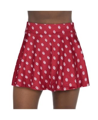 Женские темно-красные шорты Oklahoma Sooners от ZooZatz с цветочным принтом по всему телу