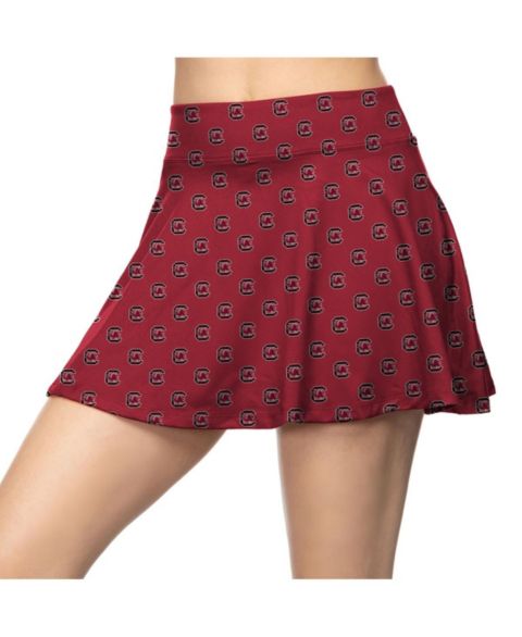 Женская юбка-шорты ZooZatz Garnet South Carolina Gamecocks All-Over Print Flowy Skort