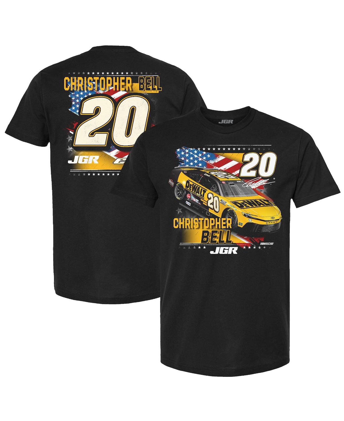 Men's Black Christopher Bell Dewalt Patriotic Car T-Shirt - Black