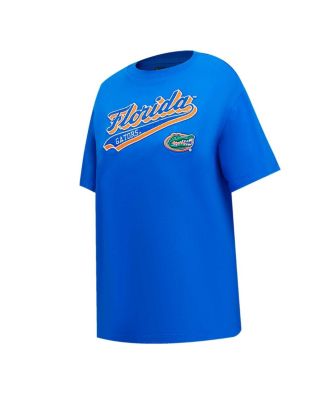 Женская футболка для бойфренда Pro Standard с надписью Royal Florida Gators Script Tail Оверсайз