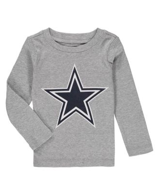 Toddler 2-Piece Heathered Gray Dallas Cowboys Long Sleeve T-Shirt and Pants Sleep Set