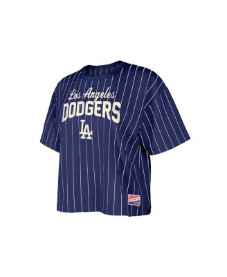 Женская укороченная футболка в тонкую полоску Multiplier из коллекции Royal Los Angeles Dodgers Cooperstown от New Era