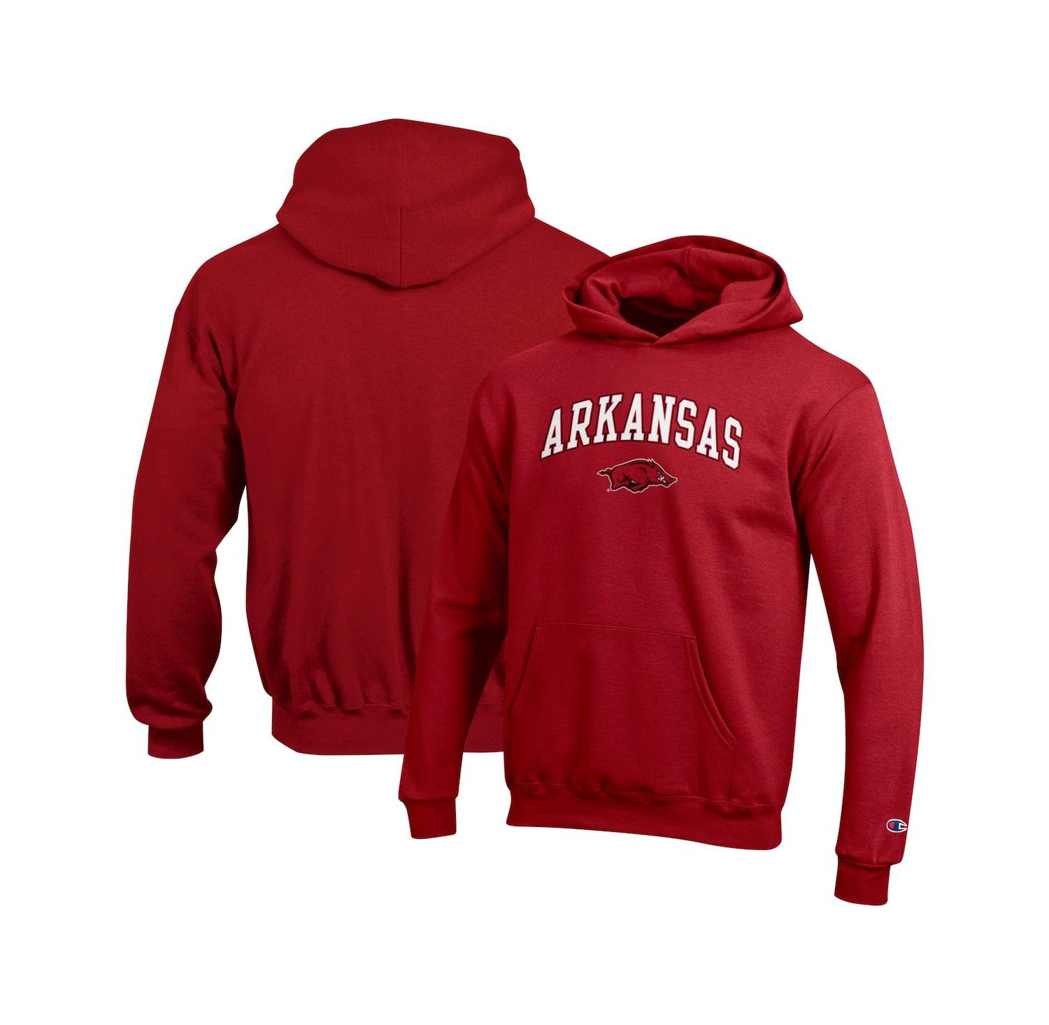 Big Boys and Girls Cardinal Arkansas Razorbacks Campus Pullover Hoodie