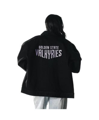 The Wild Collective Men's and Women's Black Golden State Valkyries Denim Full-Zip Jacket