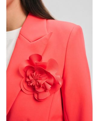 Женский блейзер Isaac Mizrahi со съемной булавкой в виде цветка