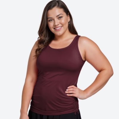 Plus Size Maya Tankini Swim Top With Removable Cups