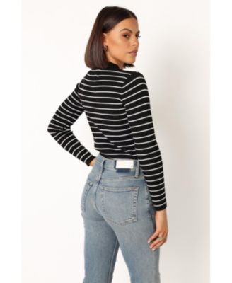 Женский трикотажный топ Stacie в рубчик с лепестками и щенком