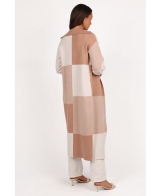 Women's Kingston Large Check Long Cardigan