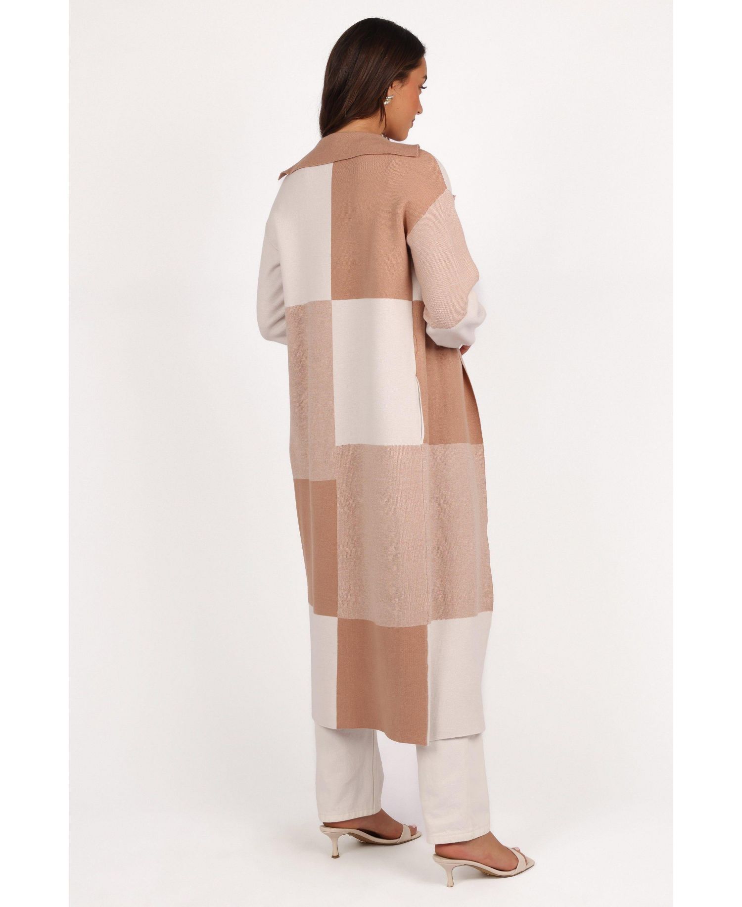 Women's Kingston Large Check Long Cardigan