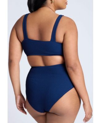 Текстурированный топ бикини ELOQUII Plus Size