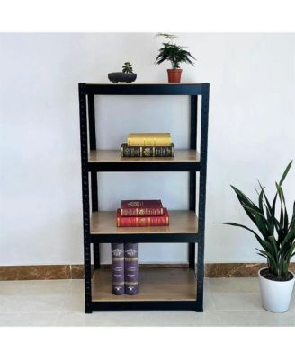 Storage Shelves -  4 Tier Adjustable Garage Storage Shelving, Heavy Duty Metal Storage Utility Rack Shelf Unit for Warehouse Pantry Closet Kitchen, 23.6" x 15.7" x 47.2", Black