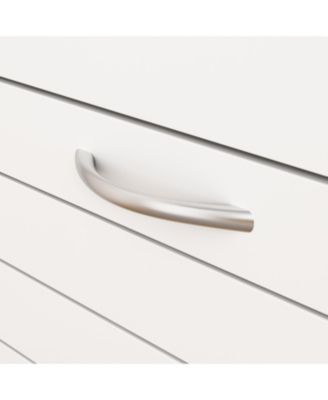 Wooden 3-door white shoe cabinet, shutter door drawers, multi-purpose shoe rack with adjustable shelves