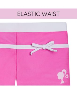 Girls Racerback UPF 50+ Tankini Top and Swim Shorts Outfit Set