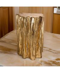 Magnesium Accent Stool Table – Rustic Tree Trunk Design