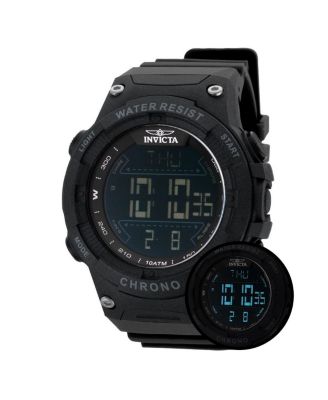 Мужские часы Invicta 47523 Invicta Racing с цифровым GMT/будильником и черным циферблатом