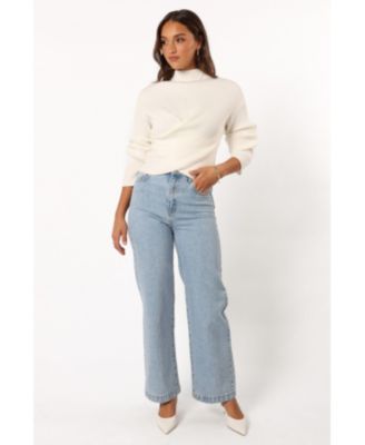 Женский вязаный свитер Tuilly с запахом спереди в виде лепестков и щенка