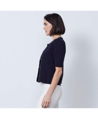 И так далее, женский темно-синий трикотажный кардиган-свитер из джерси Rhodes