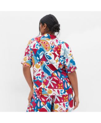 Рубашка с мозаикой CITY CHIC Plus Size