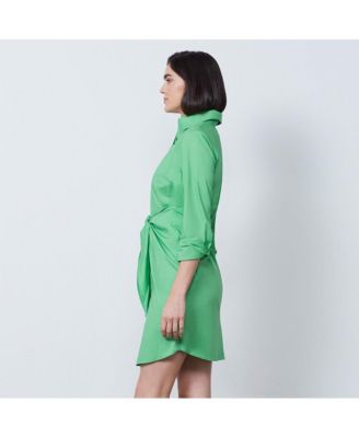 И так далее, женское платье цвета самшита