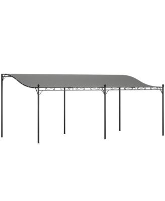 10' x 20' Outdoor Pergola Canopy, Metal Patio Canopy, Dark