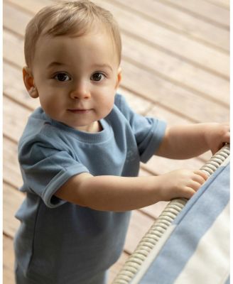 2 Piece Baby and Toddler "Feel The Beat" Stretch Tee and Shorts Set