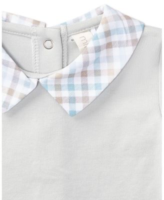 Baby Boys Plaid-Collar Rich Footie