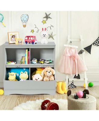 Kids Floor Cabinet Multi-Functional Bookcase