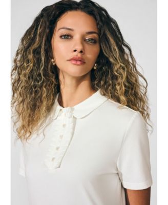 Женская футболка с оборками от Isaac Mizrahi в стиле Питера Пэна