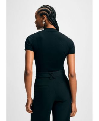 Женский свитер с имитацией шеи и коротким рукавом Isaac Mizrahi