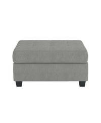 Solid Wood Ottoman – Microfiber Upholstery with Interior Storage