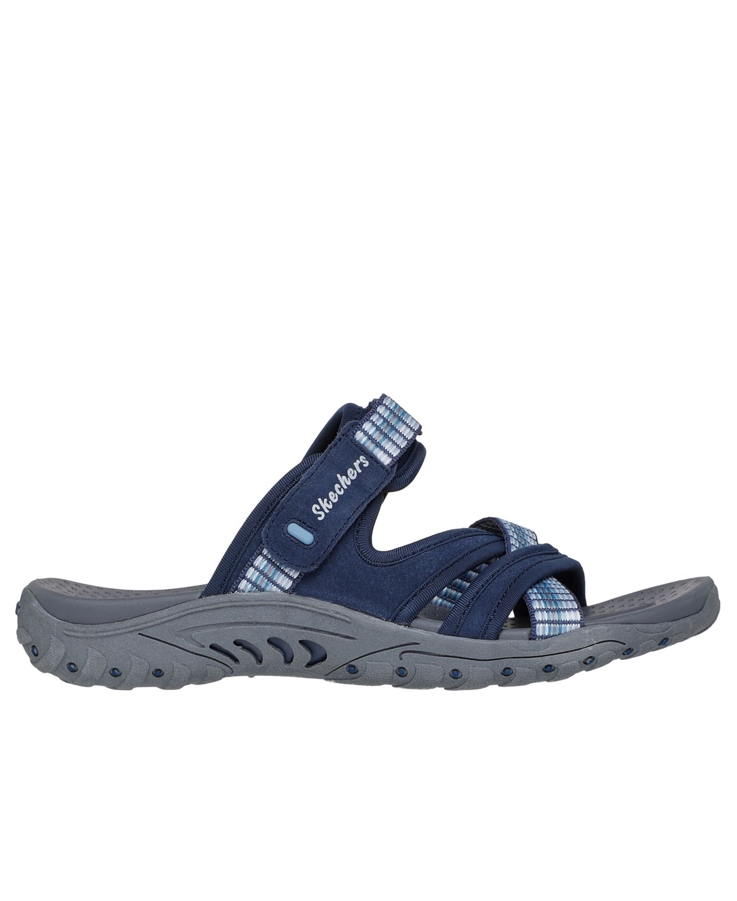 Женские сандалии Skechers Reggae - Color-Full Trail Slide, цвет: Тёмно-синий — фото 2