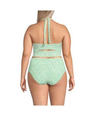 Топ-танкини на бретелях с гребешком без бретелек размера плюс от Lands' End