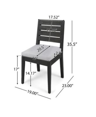 Streamdale Acacia 7-Piece Expandable Dining Set, Gray