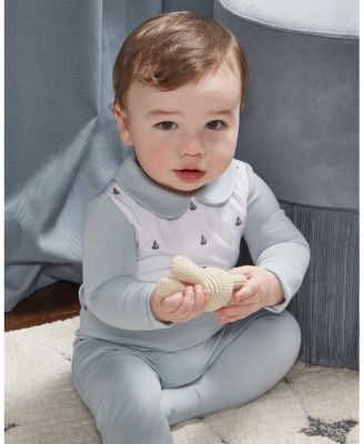 Baby Boys "Sail On" Pintuck Footie