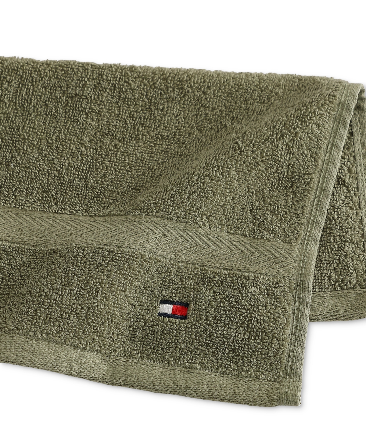 Tommy Hilfiger Home Modern American Solid Cotton Washcloth, 13" X 13"