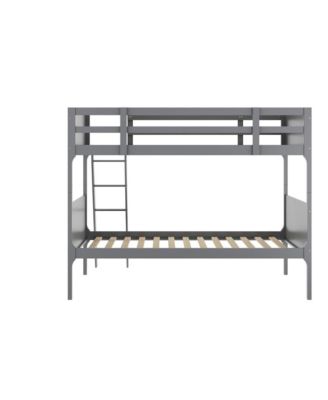 Samuel Kids Bunk Bed With Convertible, Solid Wood Slatted Frame And Easy-To-Climb Ladder With No Box Spring Required