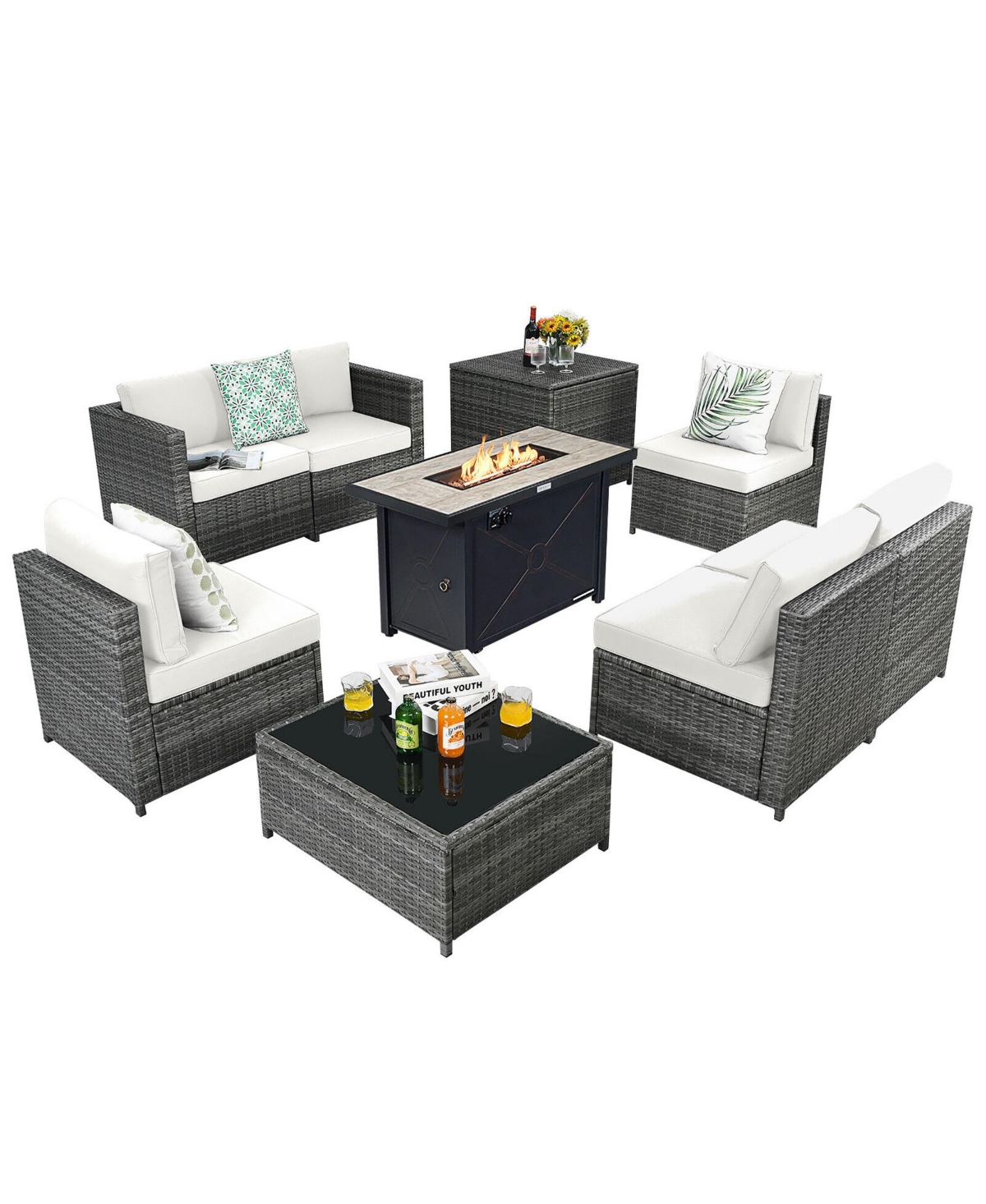 Gymax 9 Pcs Patio R… - image