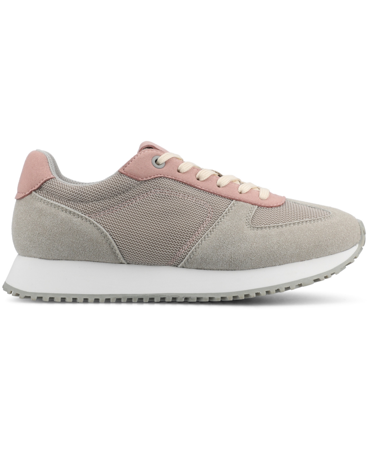 Journee Collection Women's Flow Casual Lace Up Sneakers In Gray