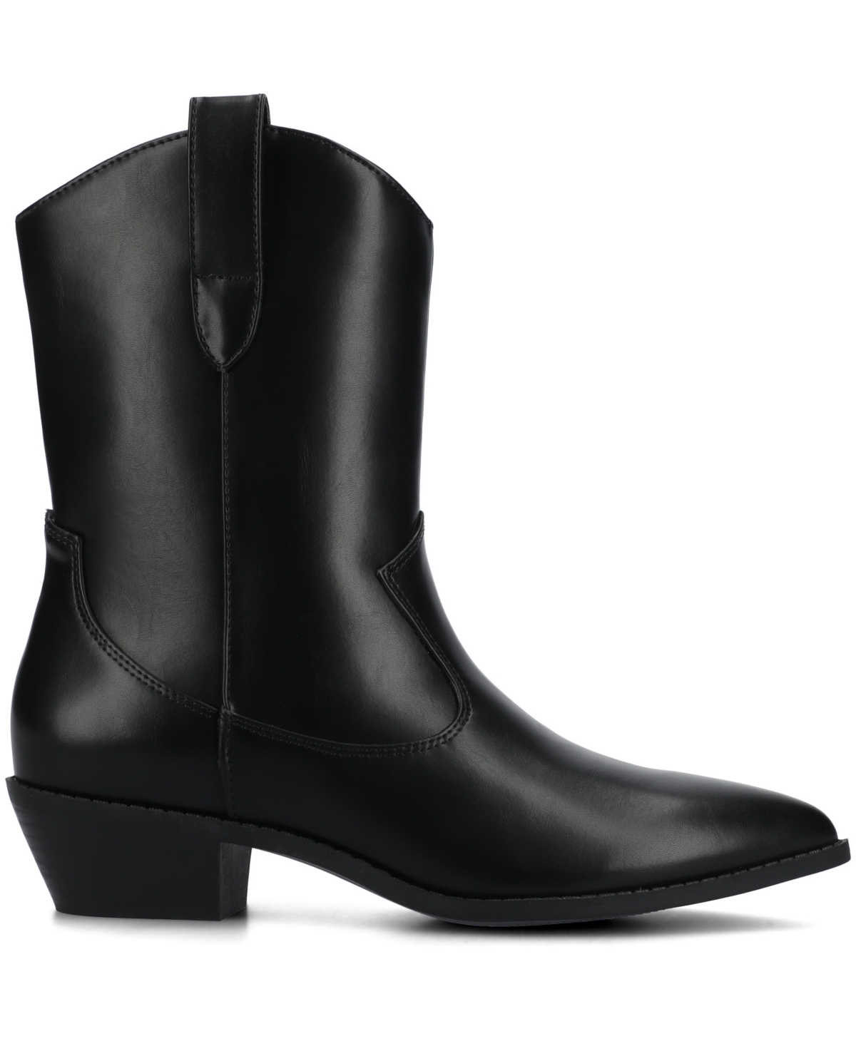 Journee Collection Fritzie Western Ankle Boot In Black