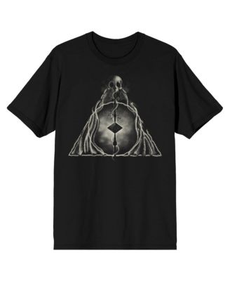 Мужская футболка с коротким рукавом Harry Potter's Symbol of Deathly Hallows-3X-Большой размер