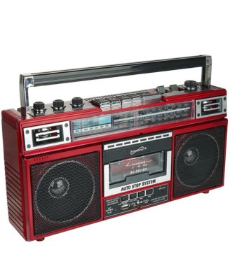 Retro 4-Band Radio and Cassette Player with Bluetooth