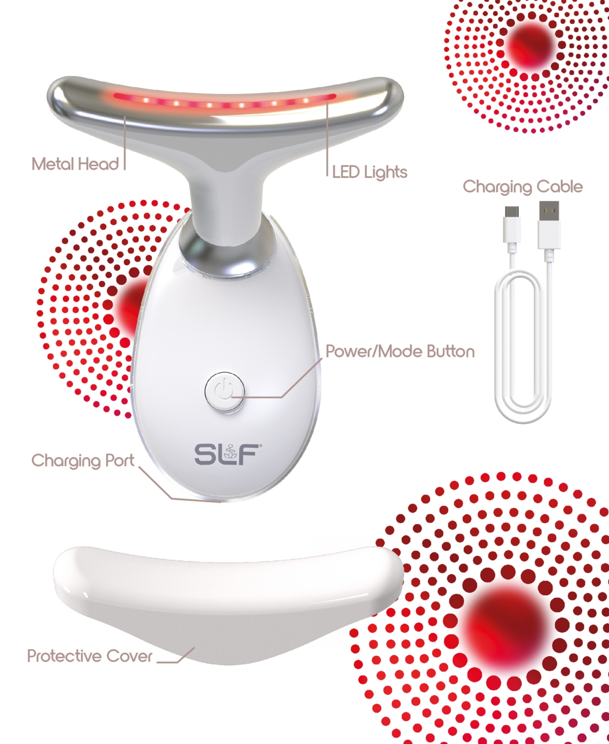 Tzumi Pulse Red Light Therapy Skin Rejuvenator, Rechargeable Multi