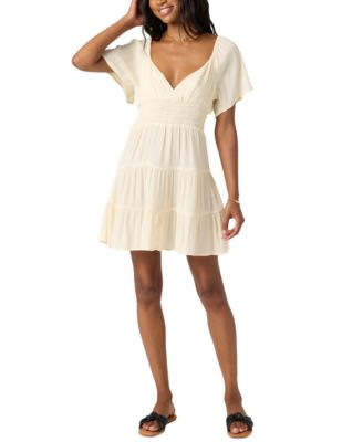 Juniors' Layken Short-Sleeve Solid Mini Dress