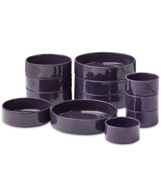 Modulus 12 Pc. Porcelain Bowl Set, Service for 4