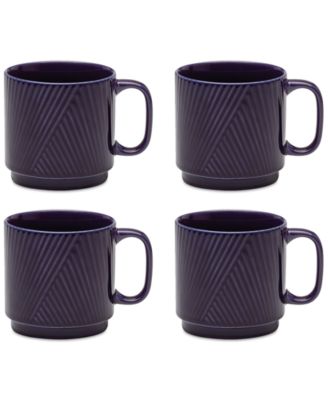 Lenox - Modulus Textured Porcelain Mugs, Set of 4