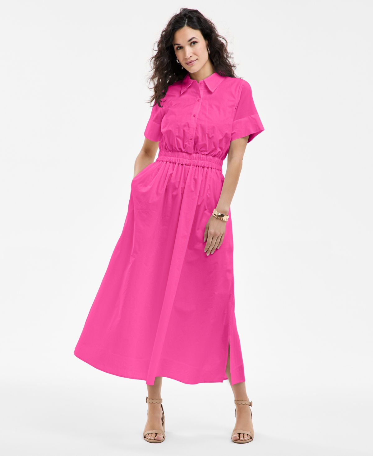 On 34th Women's Cotton Midi Shirtdress, Exclusively At Macy's