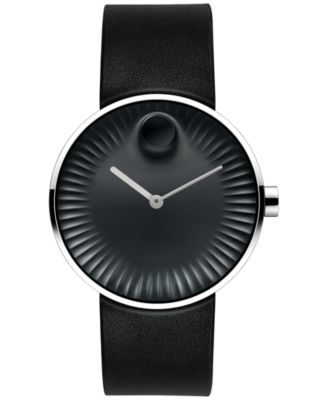 Movado - Men's Swiss Edge Black Rubber Strap Watch 3680002