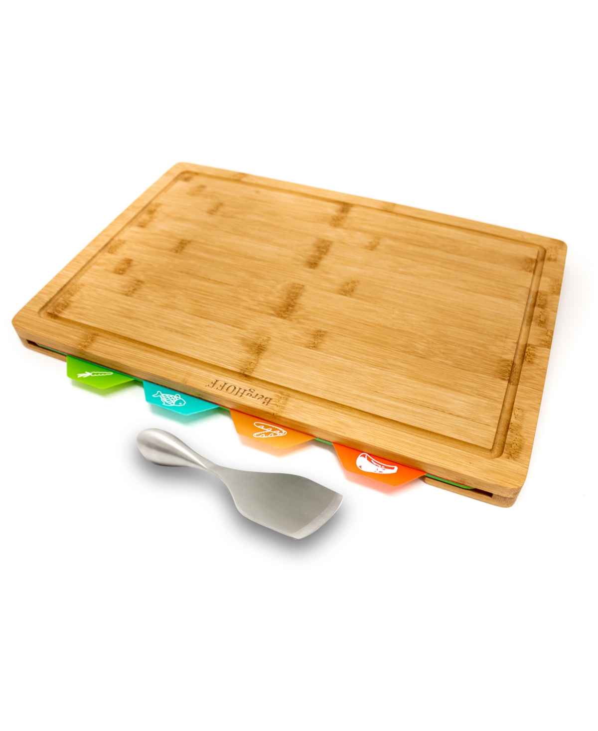 Shop Berghoff Aaron Probyn 5-piece Cheese Knives And Cutting Board Set In Beige