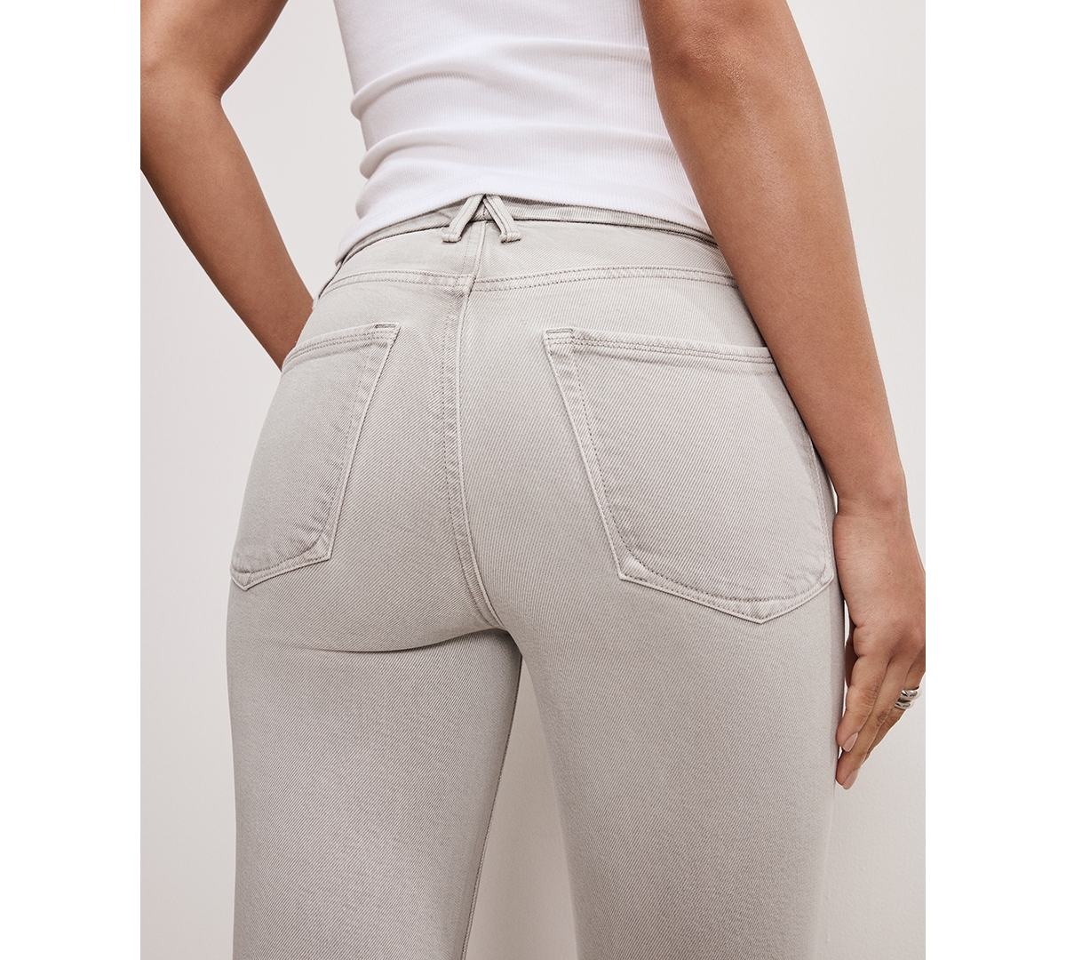 Good American Soft-tech Good Legs Frayed Crop Mini Bootcut Jeans In Amulet003