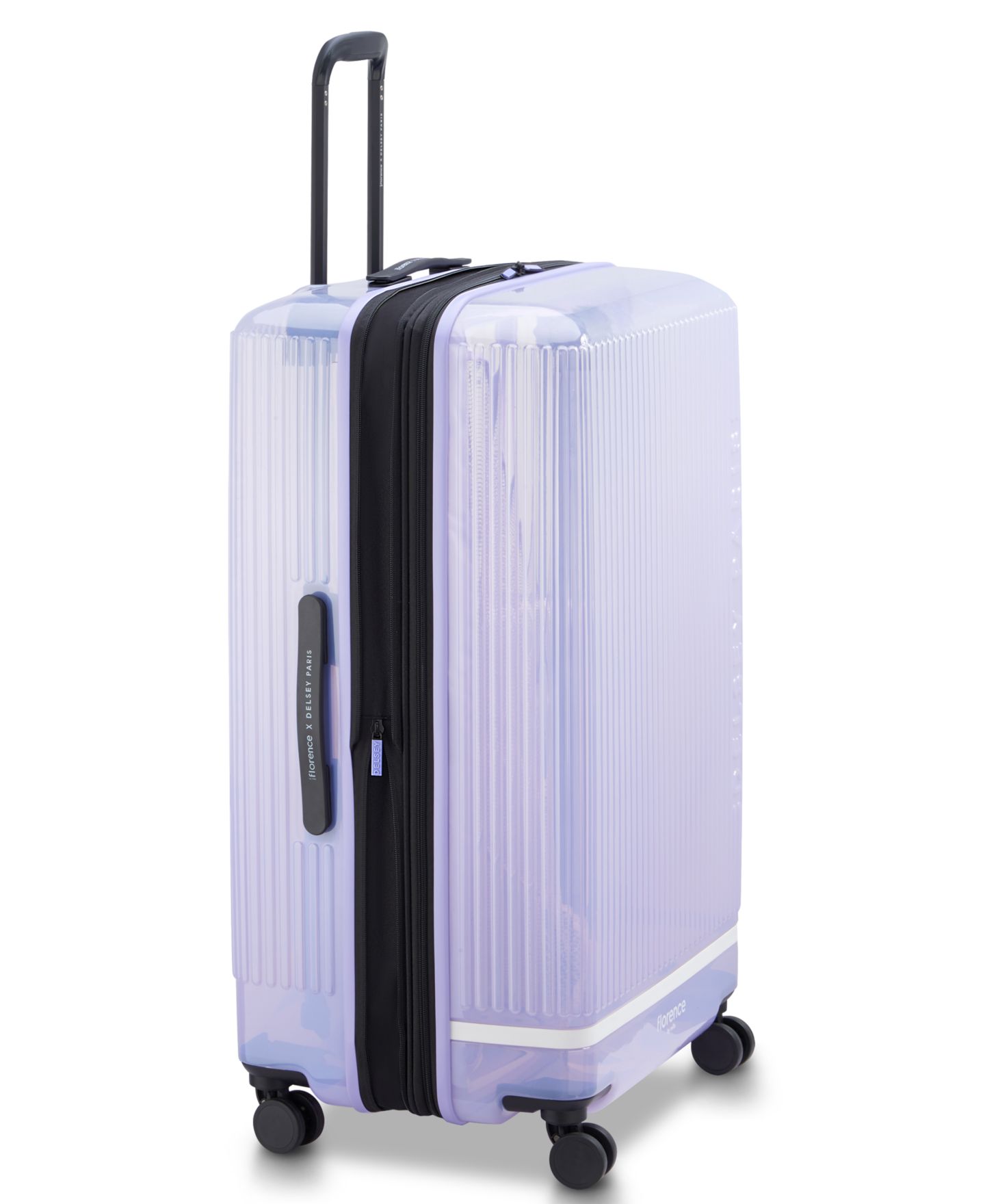 Чемодан florence by mills x Delsey Paris Gotta Glow Large Hardside Check-In Spinner, цвет: Фиолетовый — фото 4